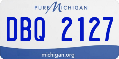 MI license plate DBQ2127