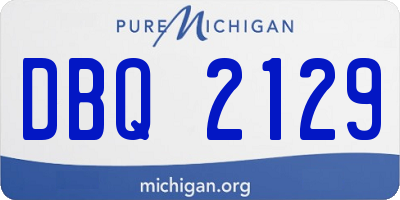 MI license plate DBQ2129