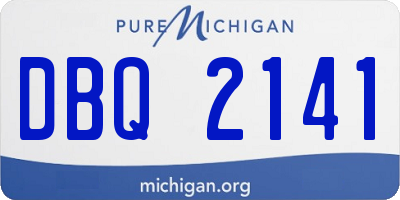 MI license plate DBQ2141