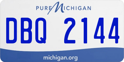 MI license plate DBQ2144