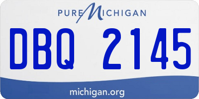 MI license plate DBQ2145