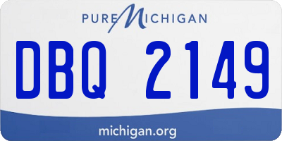 MI license plate DBQ2149