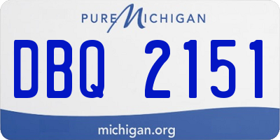 MI license plate DBQ2151