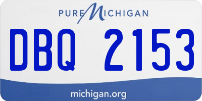 MI license plate DBQ2153