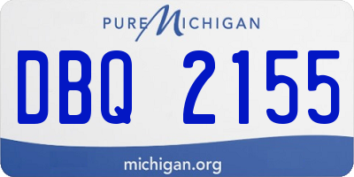 MI license plate DBQ2155