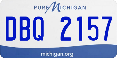 MI license plate DBQ2157