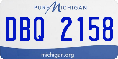 MI license plate DBQ2158