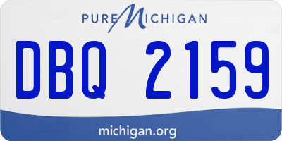 MI license plate DBQ2159