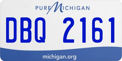 MI license plate DBQ2161