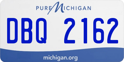 MI license plate DBQ2162