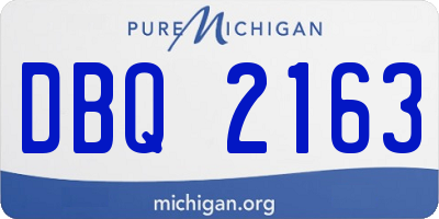 MI license plate DBQ2163