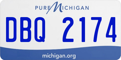 MI license plate DBQ2174