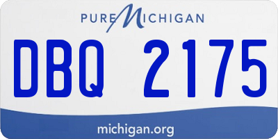 MI license plate DBQ2175