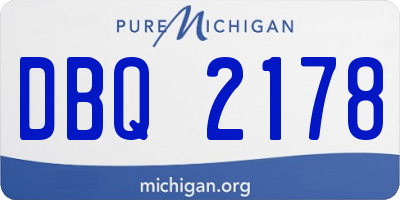 MI license plate DBQ2178