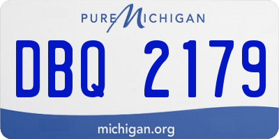 MI license plate DBQ2179