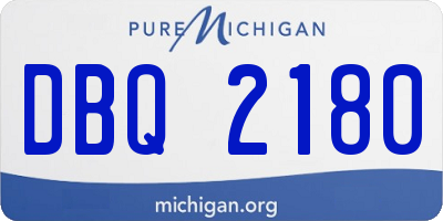 MI license plate DBQ2180