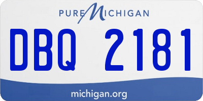 MI license plate DBQ2181