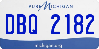 MI license plate DBQ2182