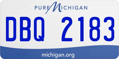 MI license plate DBQ2183