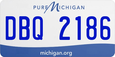 MI license plate DBQ2186