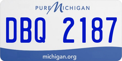 MI license plate DBQ2187