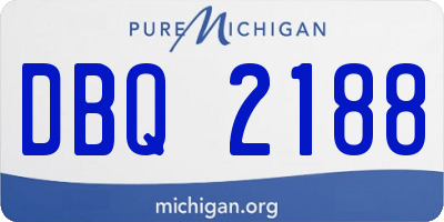 MI license plate DBQ2188