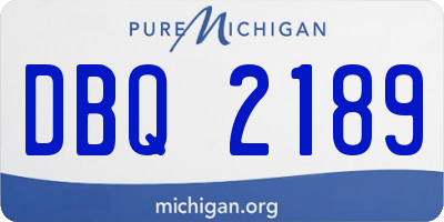 MI license plate DBQ2189