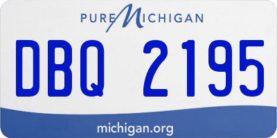 MI license plate DBQ2195
