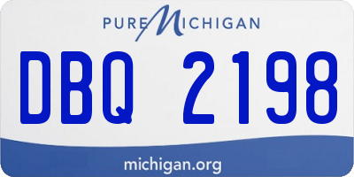MI license plate DBQ2198