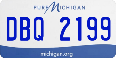 MI license plate DBQ2199