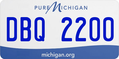 MI license plate DBQ2200