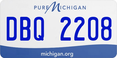 MI license plate DBQ2208