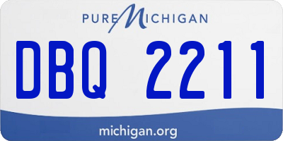MI license plate DBQ2211