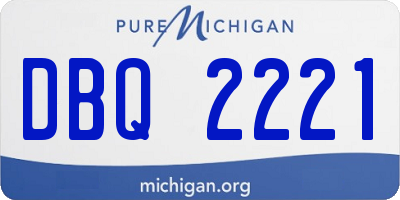MI license plate DBQ2221