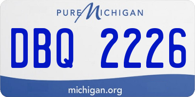 MI license plate DBQ2226
