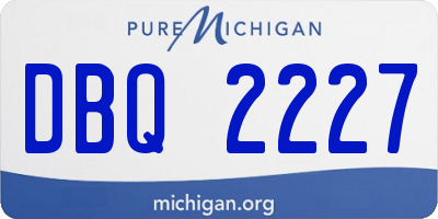 MI license plate DBQ2227