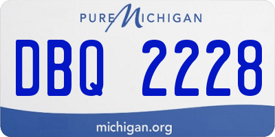 MI license plate DBQ2228