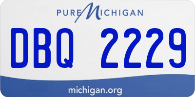 MI license plate DBQ2229