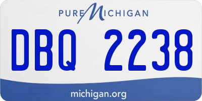 MI license plate DBQ2238