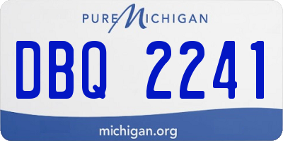 MI license plate DBQ2241