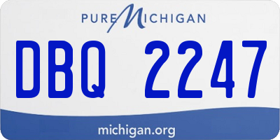 MI license plate DBQ2247