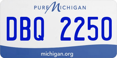 MI license plate DBQ2250