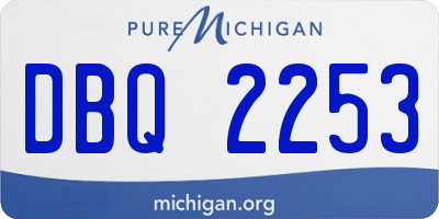 MI license plate DBQ2253