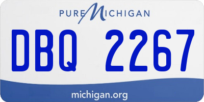 MI license plate DBQ2267