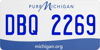 MI license plate DBQ2269