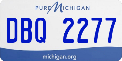 MI license plate DBQ2277