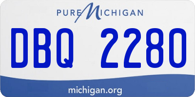 MI license plate DBQ2280