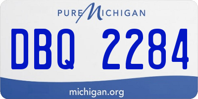 MI license plate DBQ2284