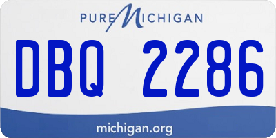 MI license plate DBQ2286