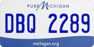 MI license plate DBQ2289